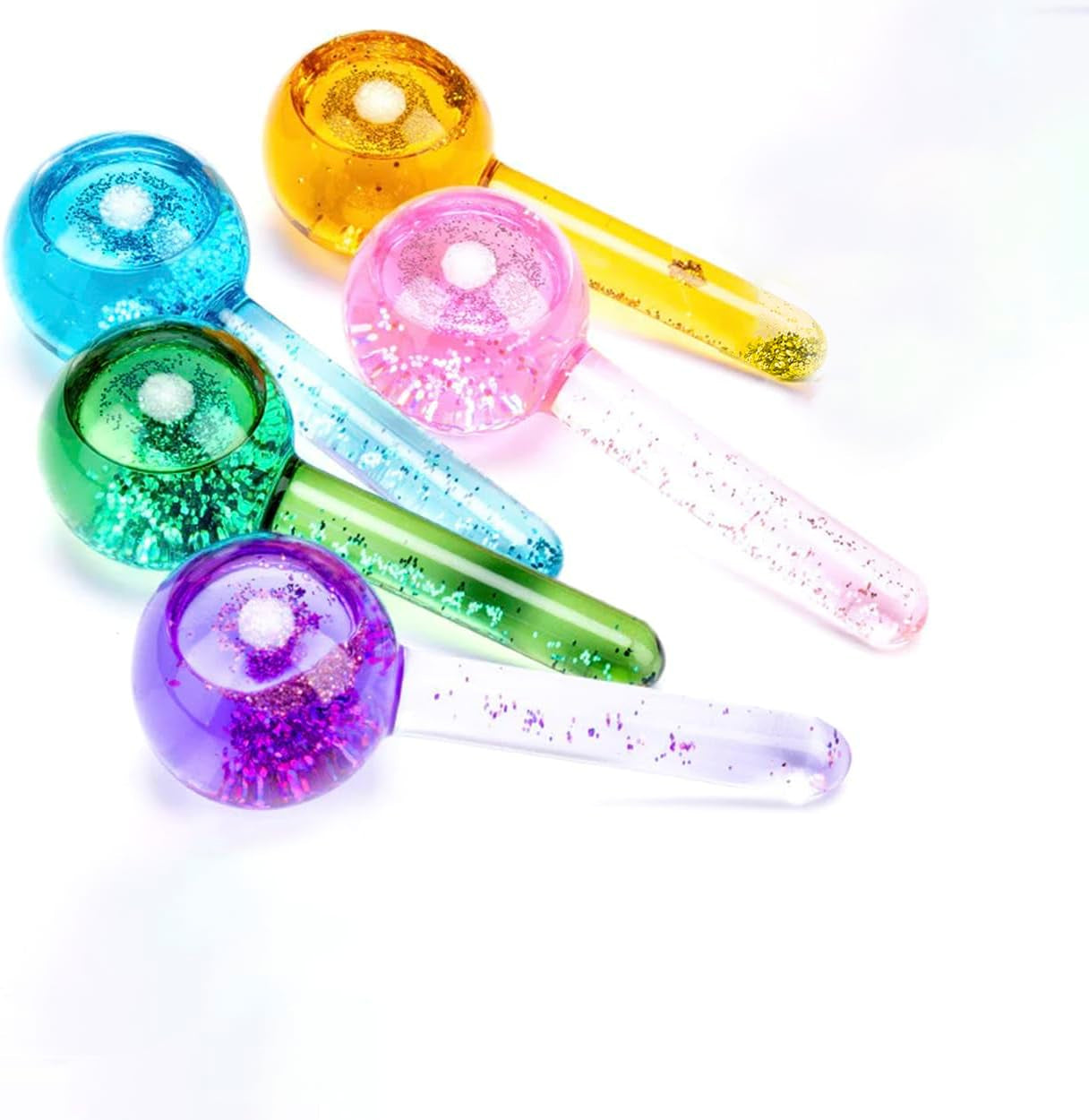 Ice Globes for Facial - Cooling Cryo Sticks, Skincare, Ice Roller for Face and Eyes & Neck, Ice Face Roller to Reduce Puffiness & Dark Circles, Tighten Skin & Enhance Circulation, Pack of 2 (Pink)