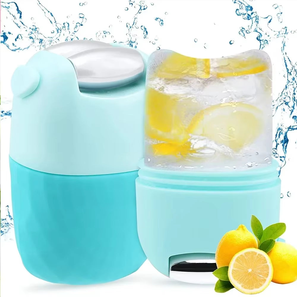 2 in 1 Ice Facial Roller Gua Sha Puffiness Roller Lifting Contouring Tools Ice Cube Trays Ice Balls Face Massager Beauty Care